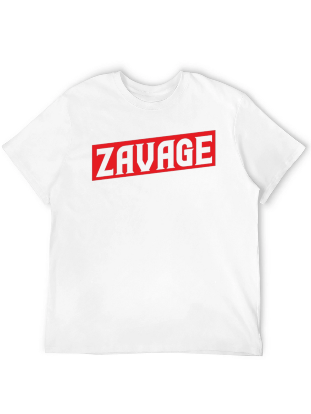 Zavage Graphic Tee - Bold Red Print on Black