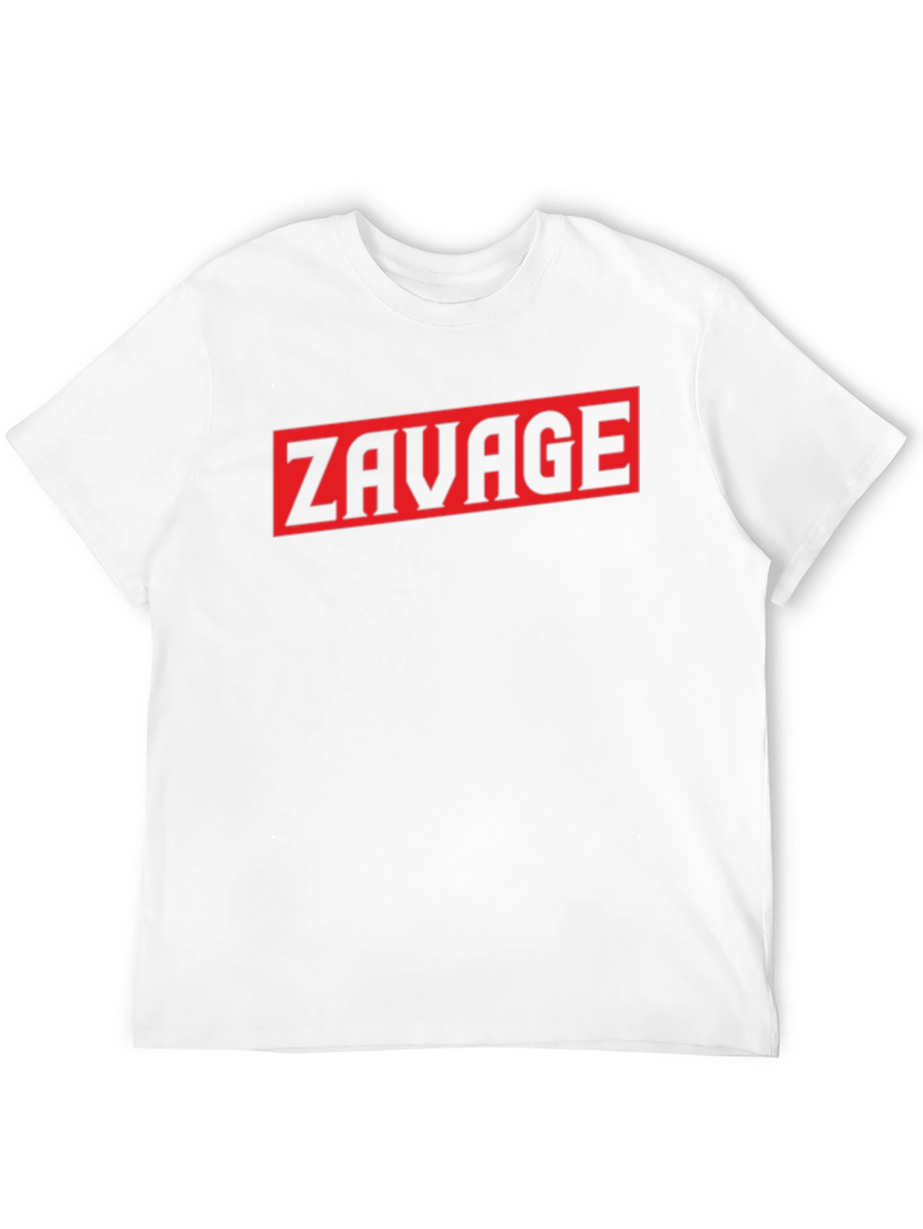 Zavage Graphic Tee - Bold Red Print on Black