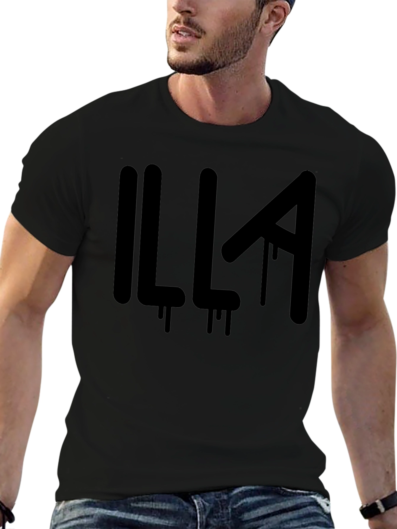 Illa Graphic Print Mens Black T-Shirt