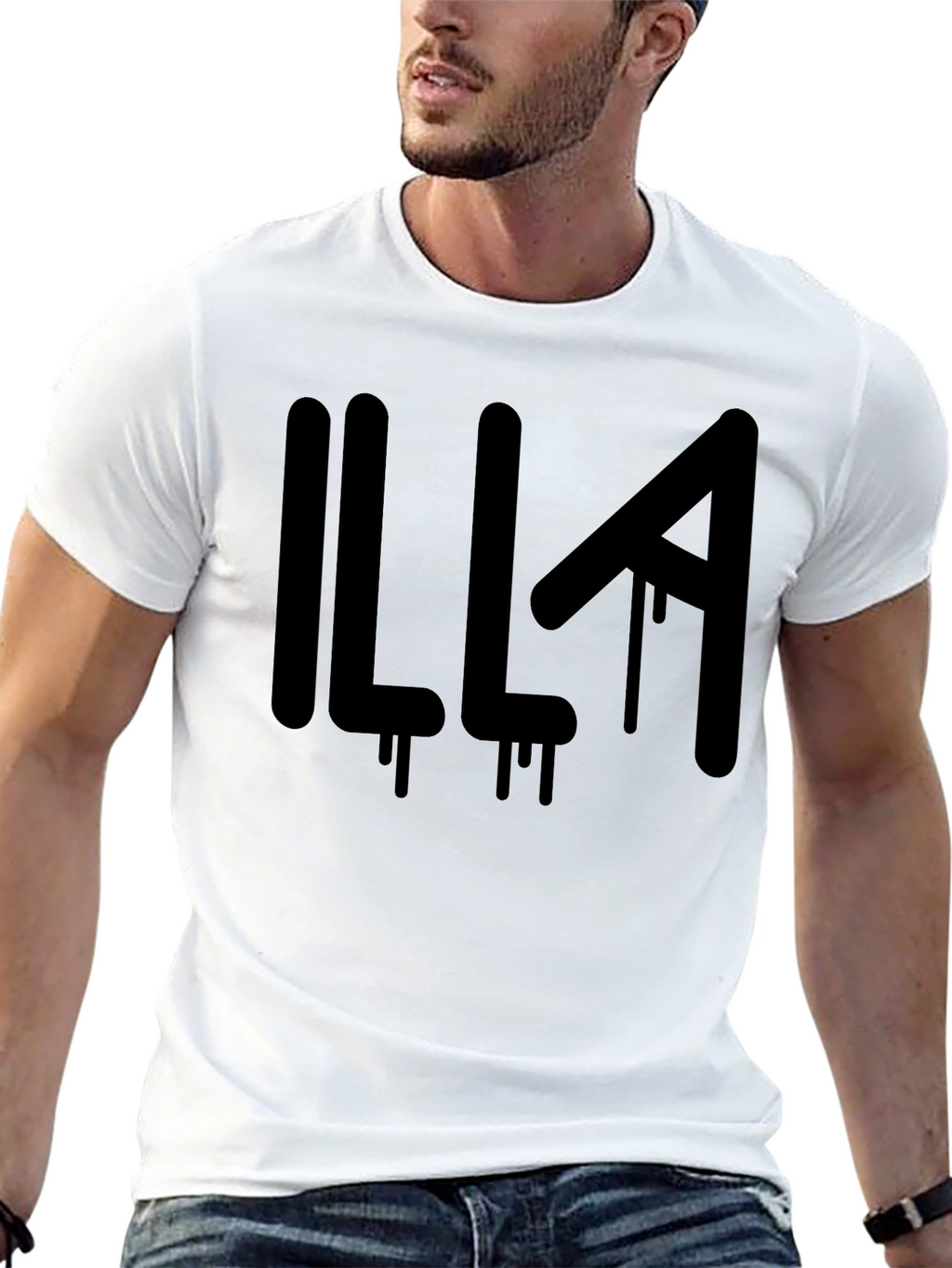 Illa Graphic Print Mens Black T-Shirt