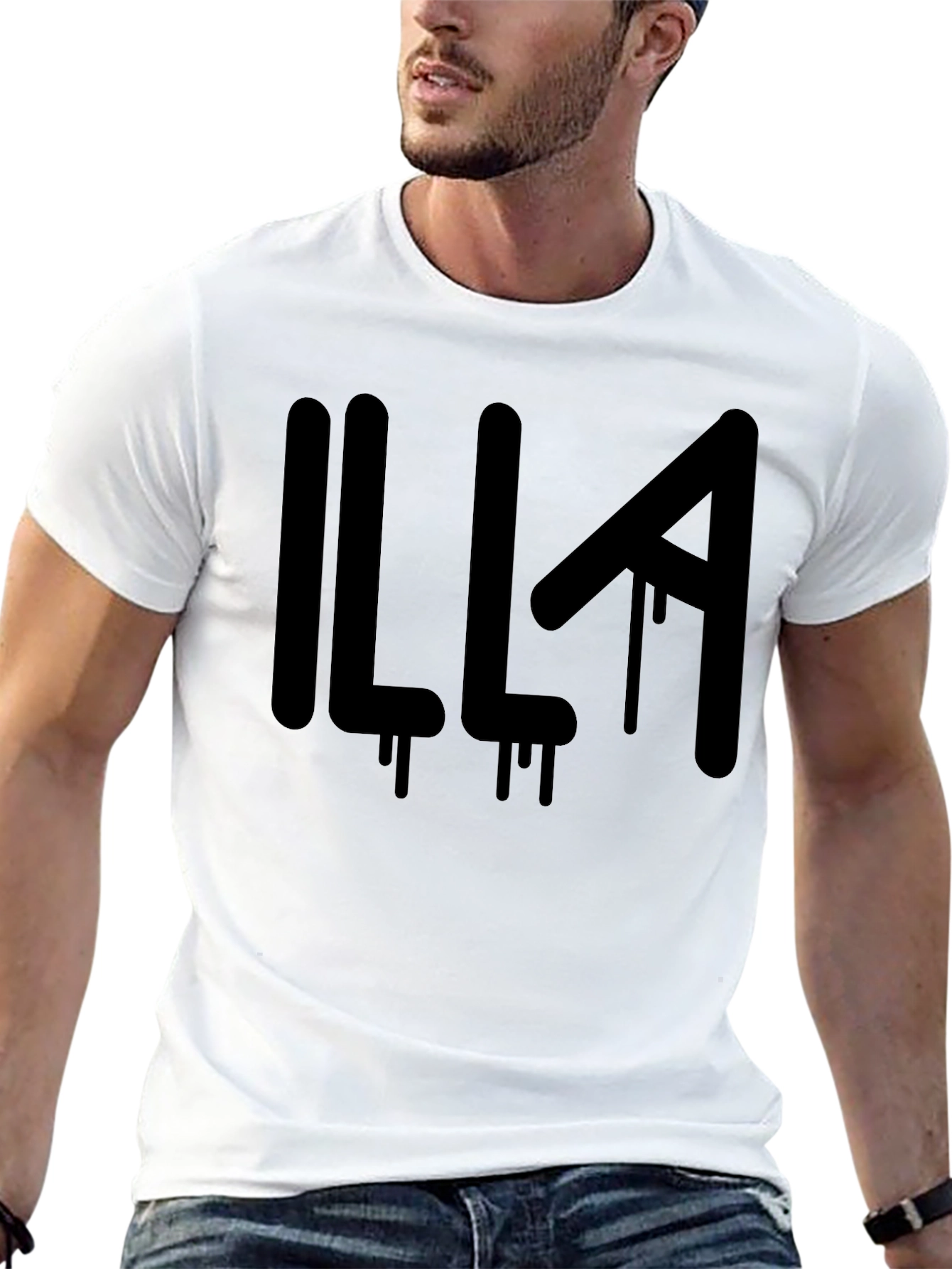 Illa Graphic Print Mens Black T-Shirt