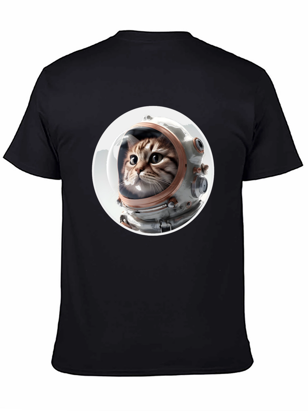 Astronaut Cat Graphic Tee - Unisex Black T-Shirt