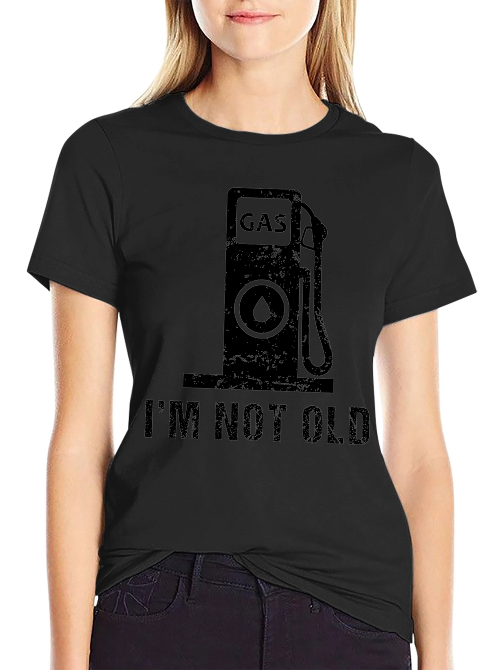 Gas Pump IM NOT OLD Black T-Shirt