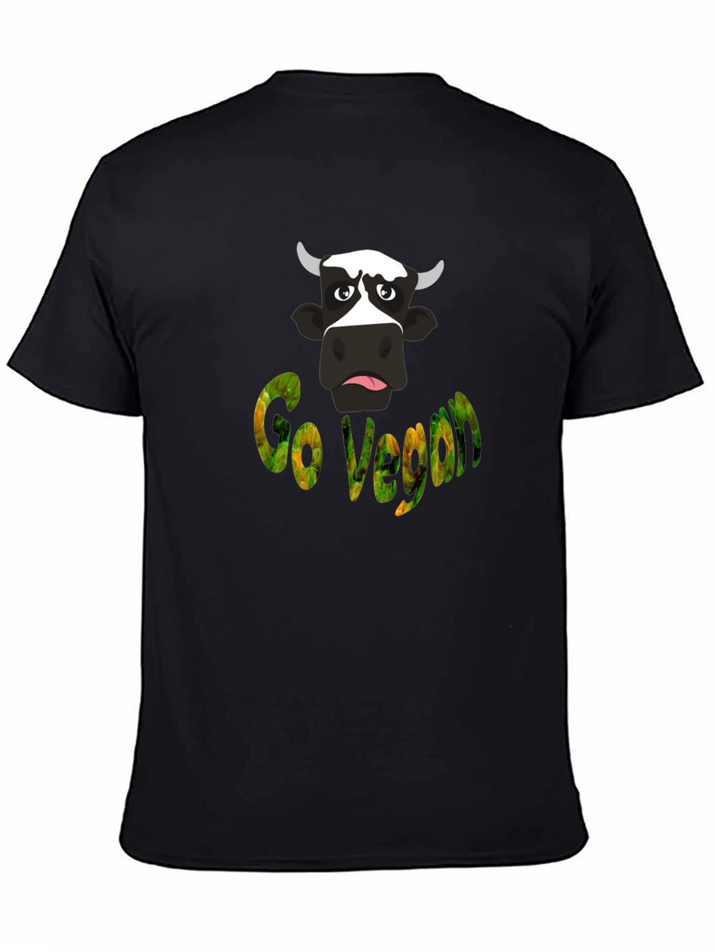 Go Vegan Cow Graphic T-Shirt
