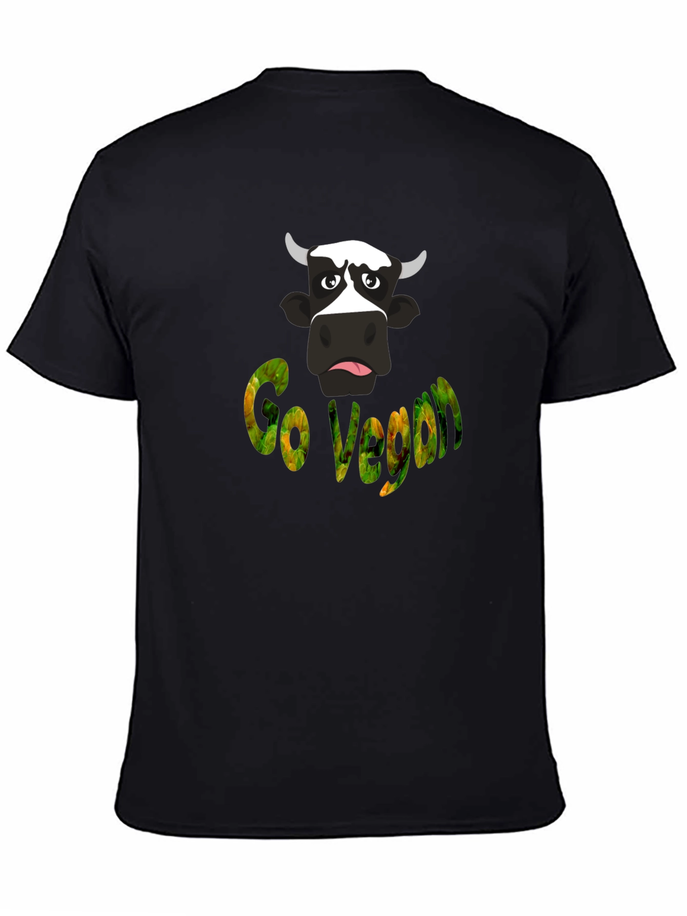 Go Vegan Cow Graphic T-Shirt