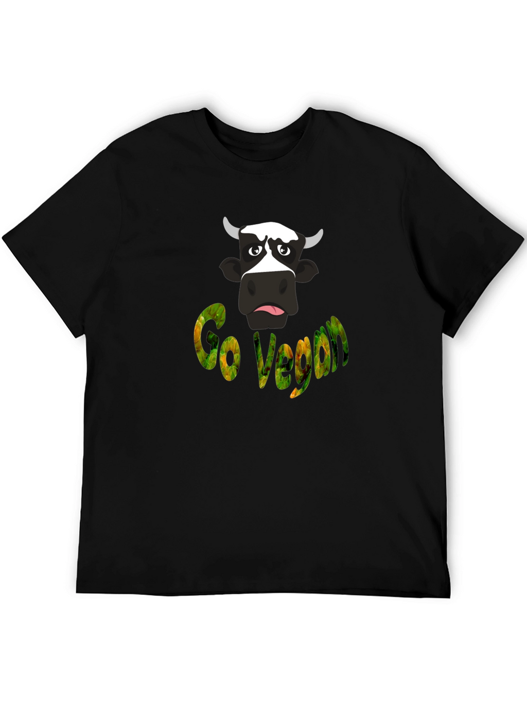 Go Vegan Cow Graphic T-Shirt