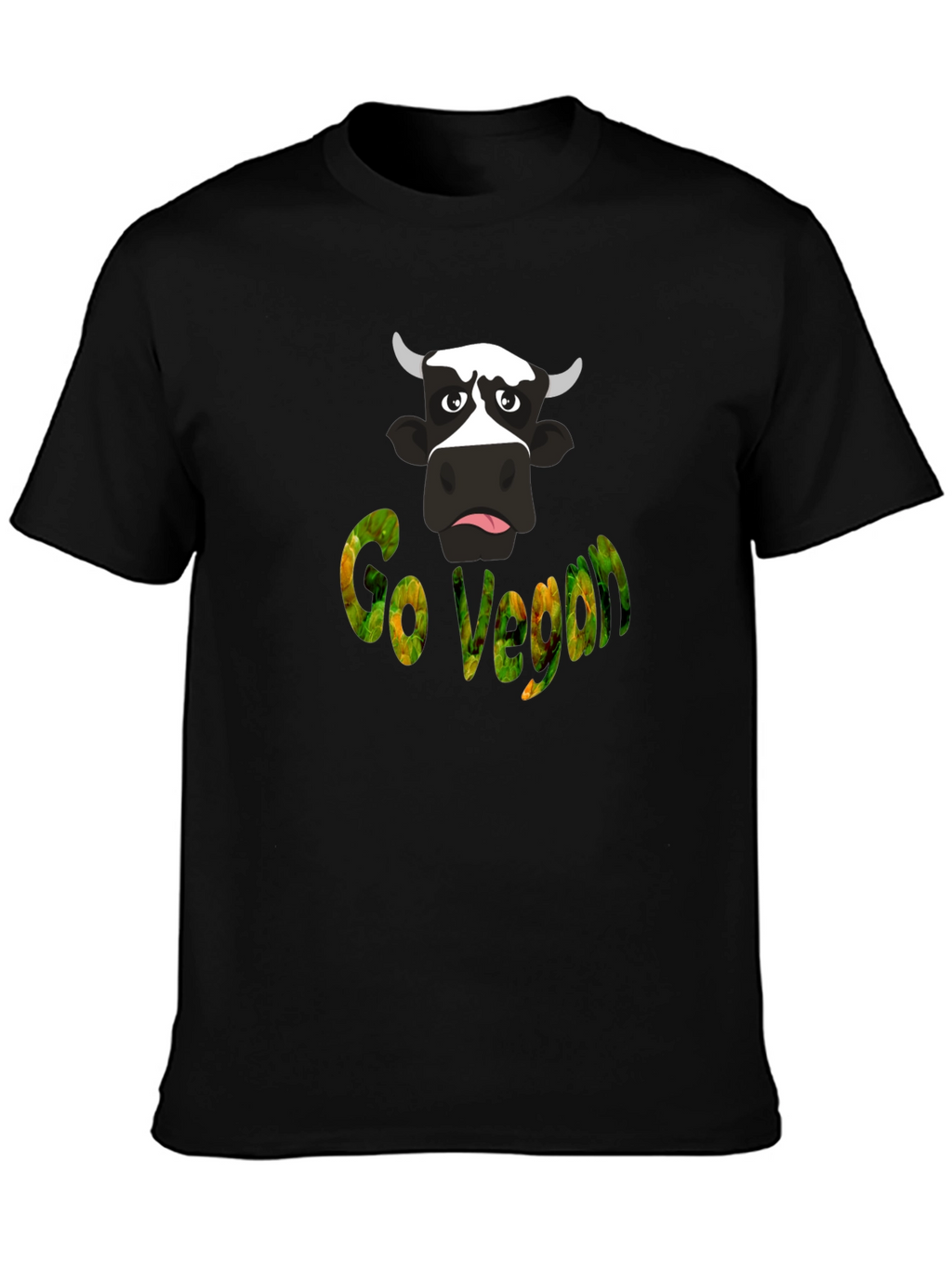 Go Vegan Cow Graphic T-Shirt