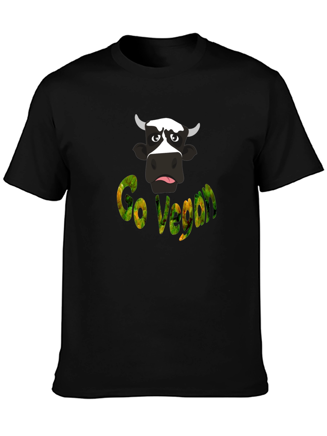 Go Vegan Cow Graphic T-Shirt