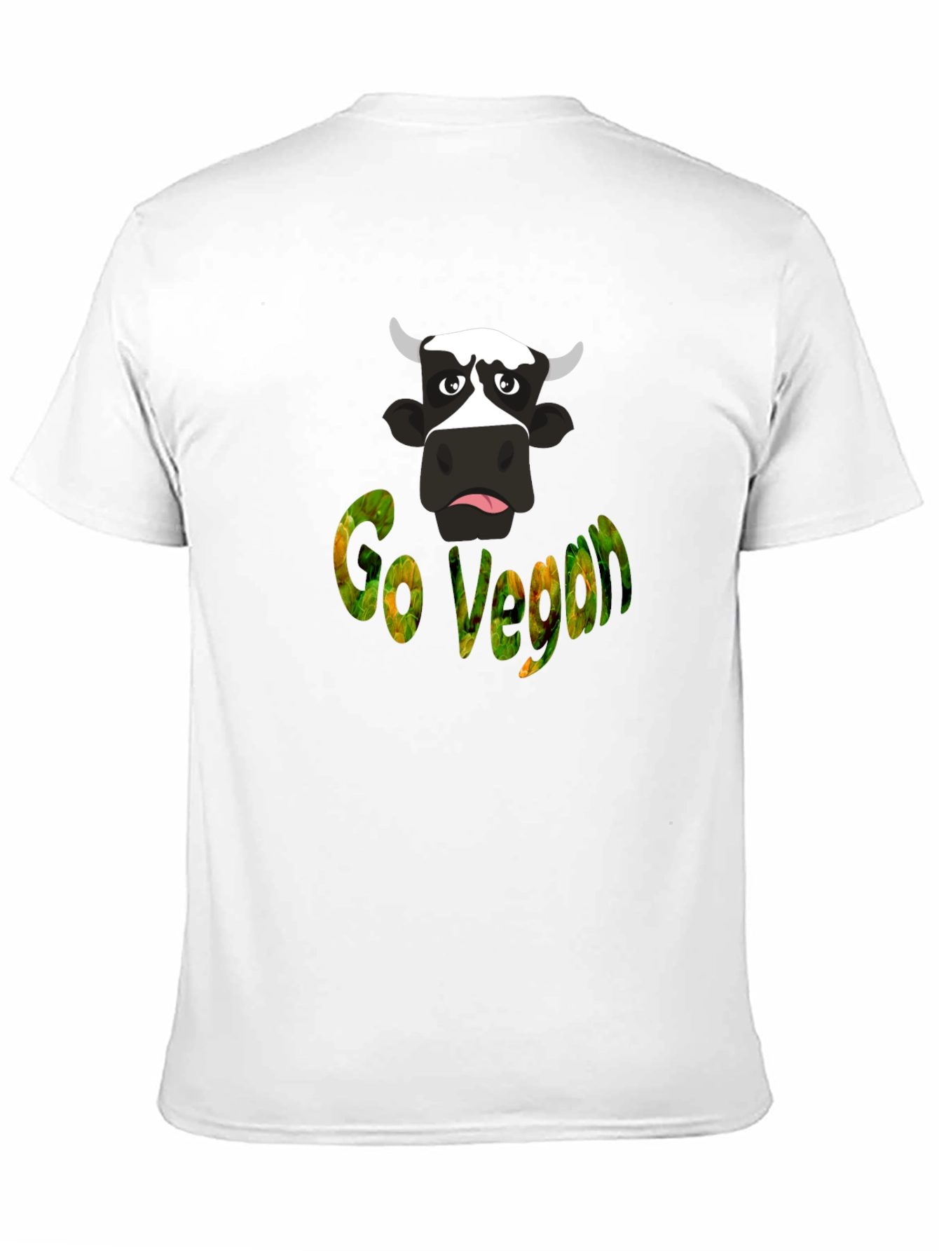 Go Vegan Cow Graphic T-Shirt