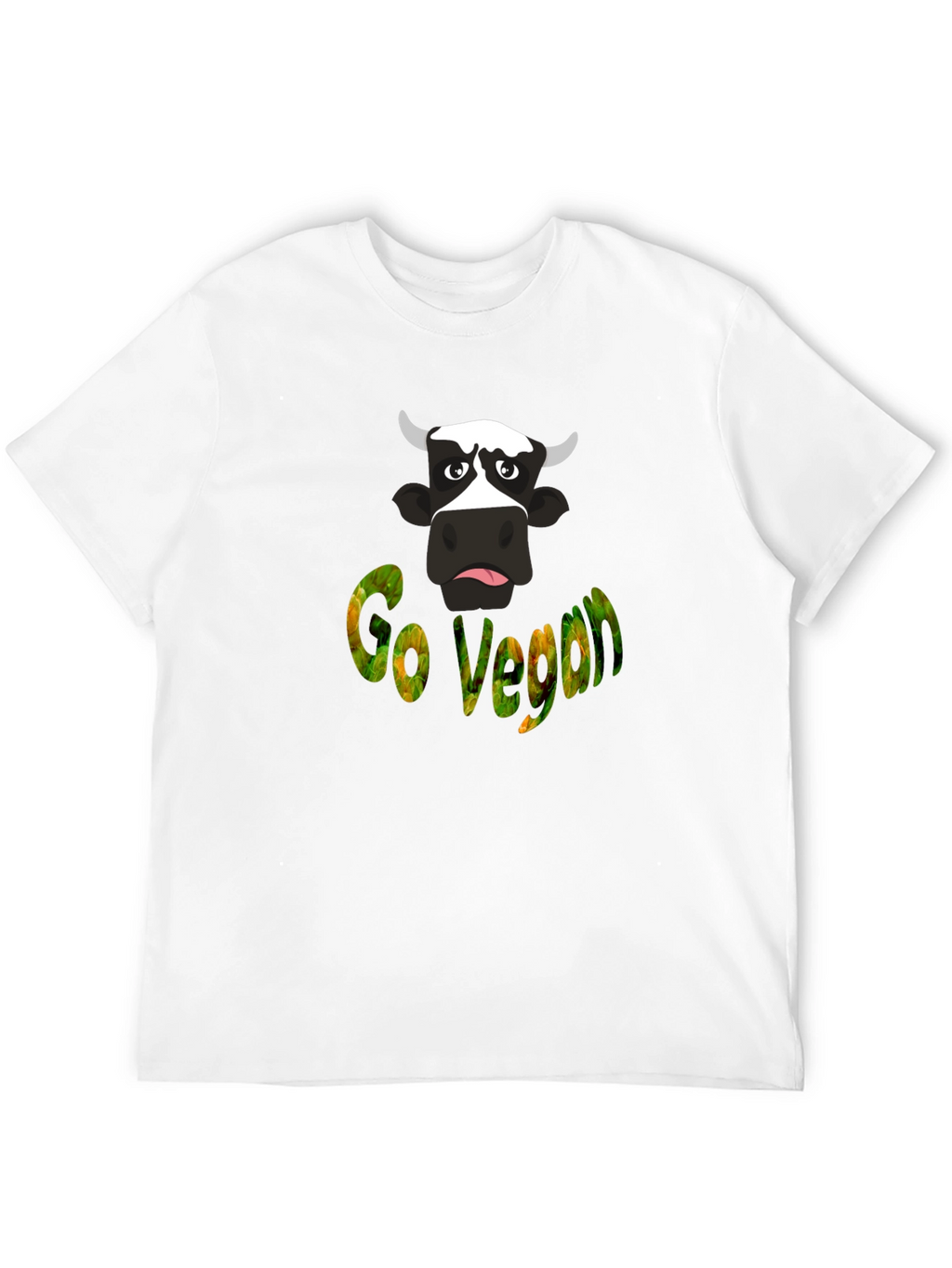 Go Vegan Cow Graphic T-Shirt