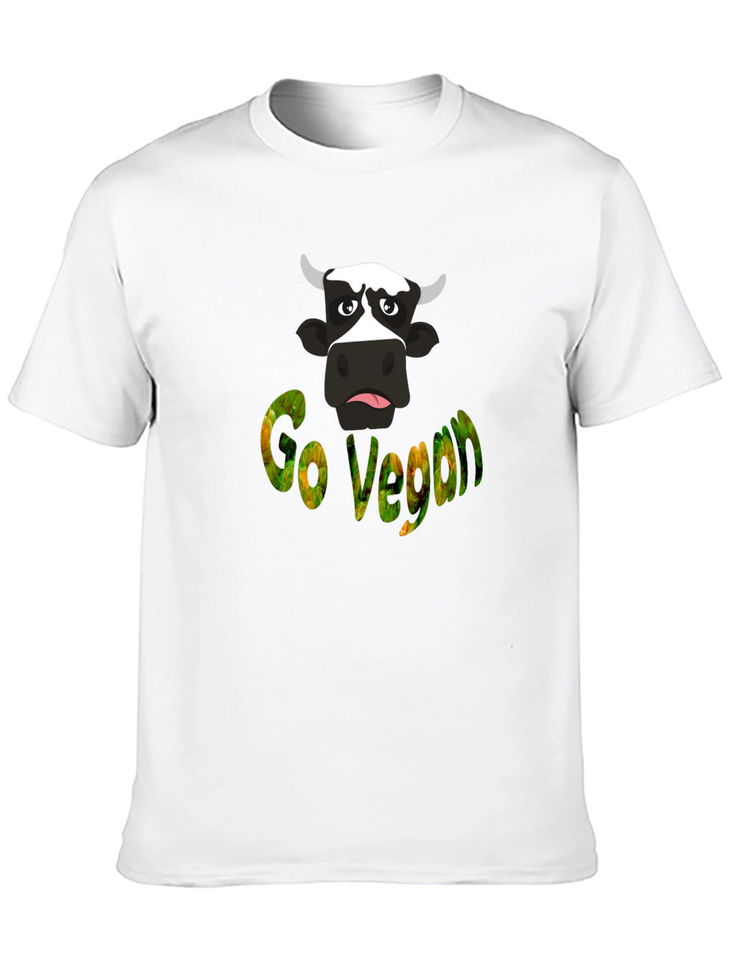 Go Vegan Cow Graphic T-Shirt