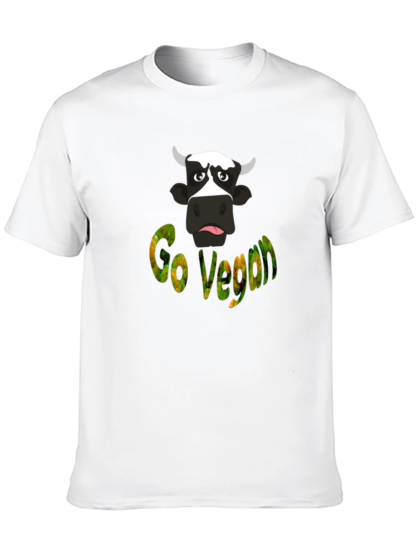 Go Vegan Cow Graphic T-Shirt