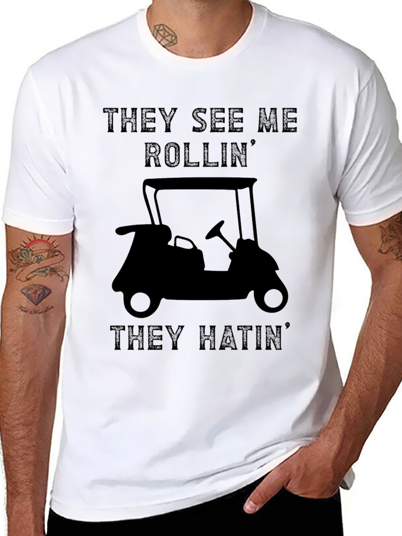 They See Me Rollin Funny Golf Cart T-Shirt