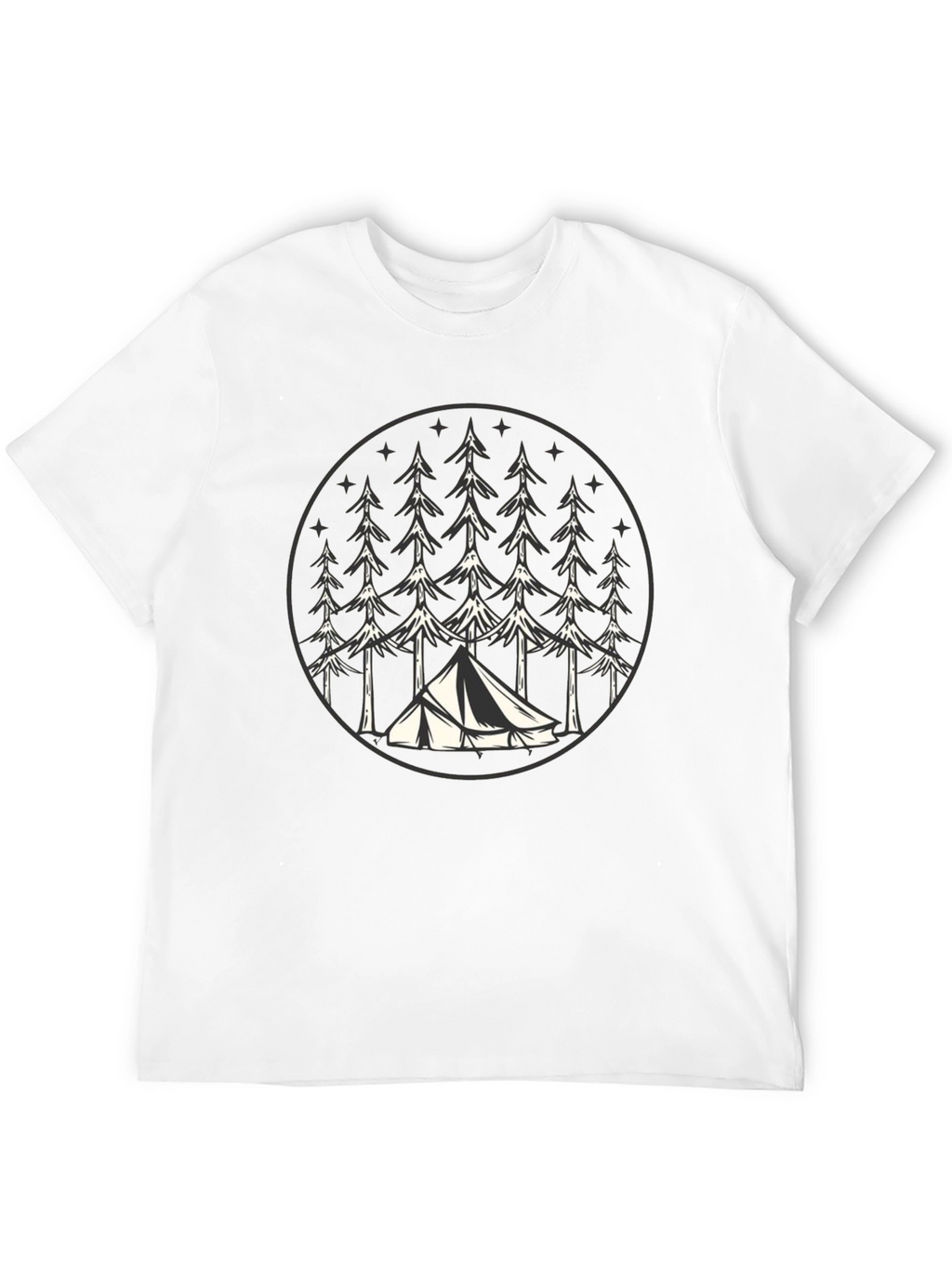 Camping Adventure Graphic Tee - Black