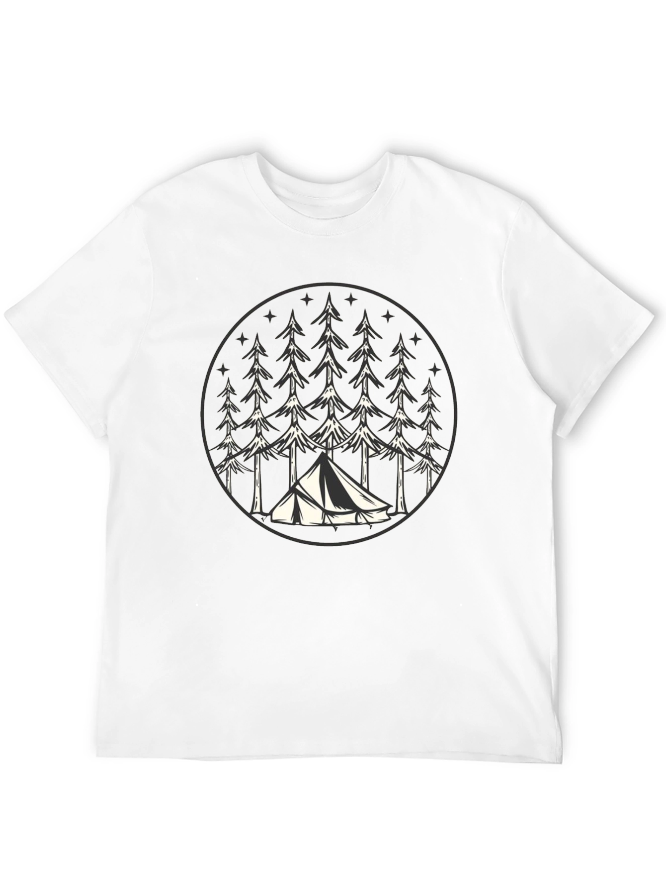 Camping Adventure Graphic Tee - Black