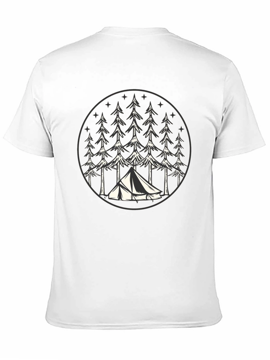 Camping Adventure Graphic Tee - Black