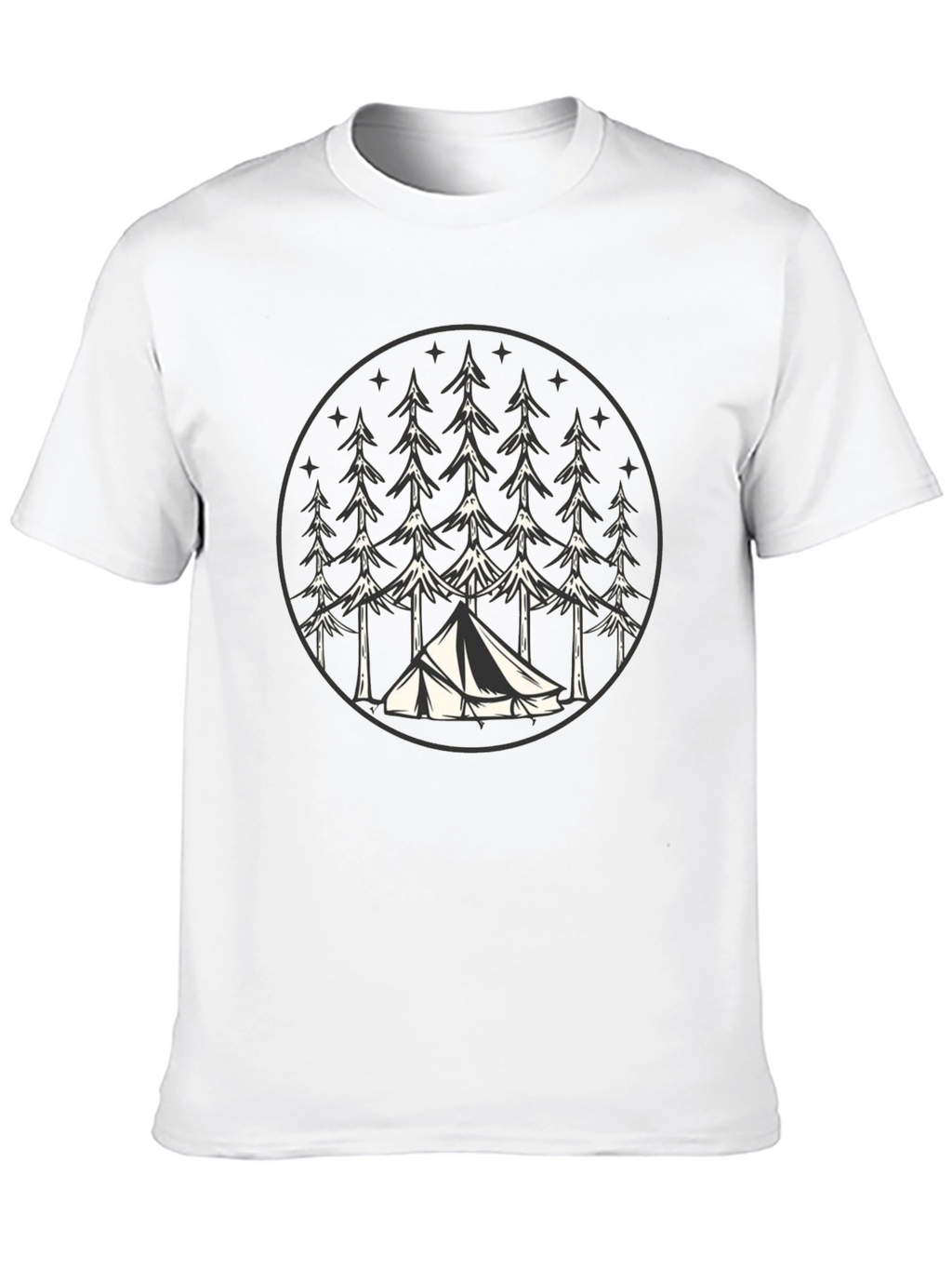 Camping Adventure Graphic Tee - Black