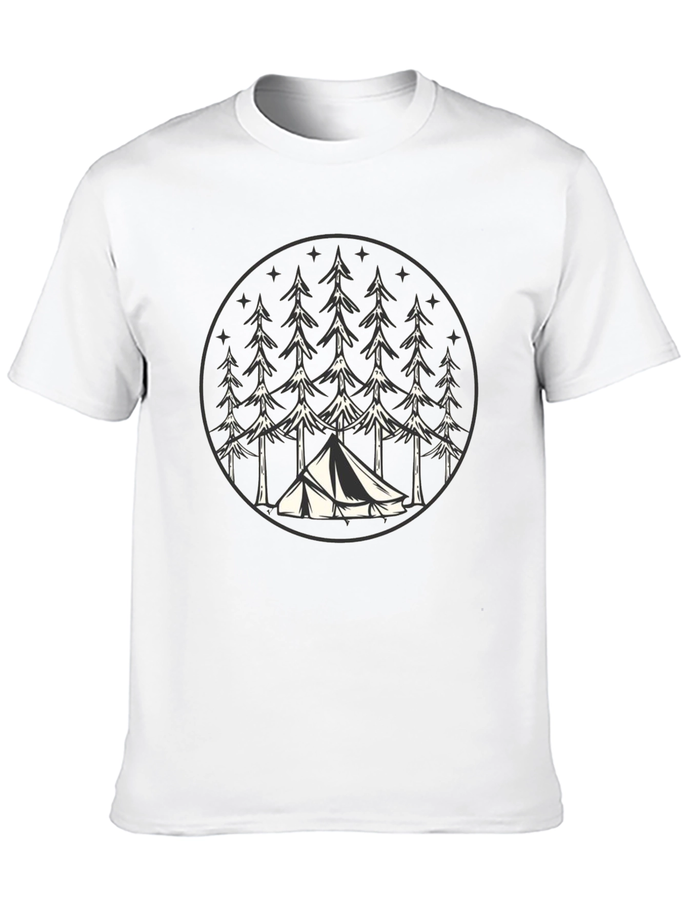 Camping Adventure Graphic Tee - Black