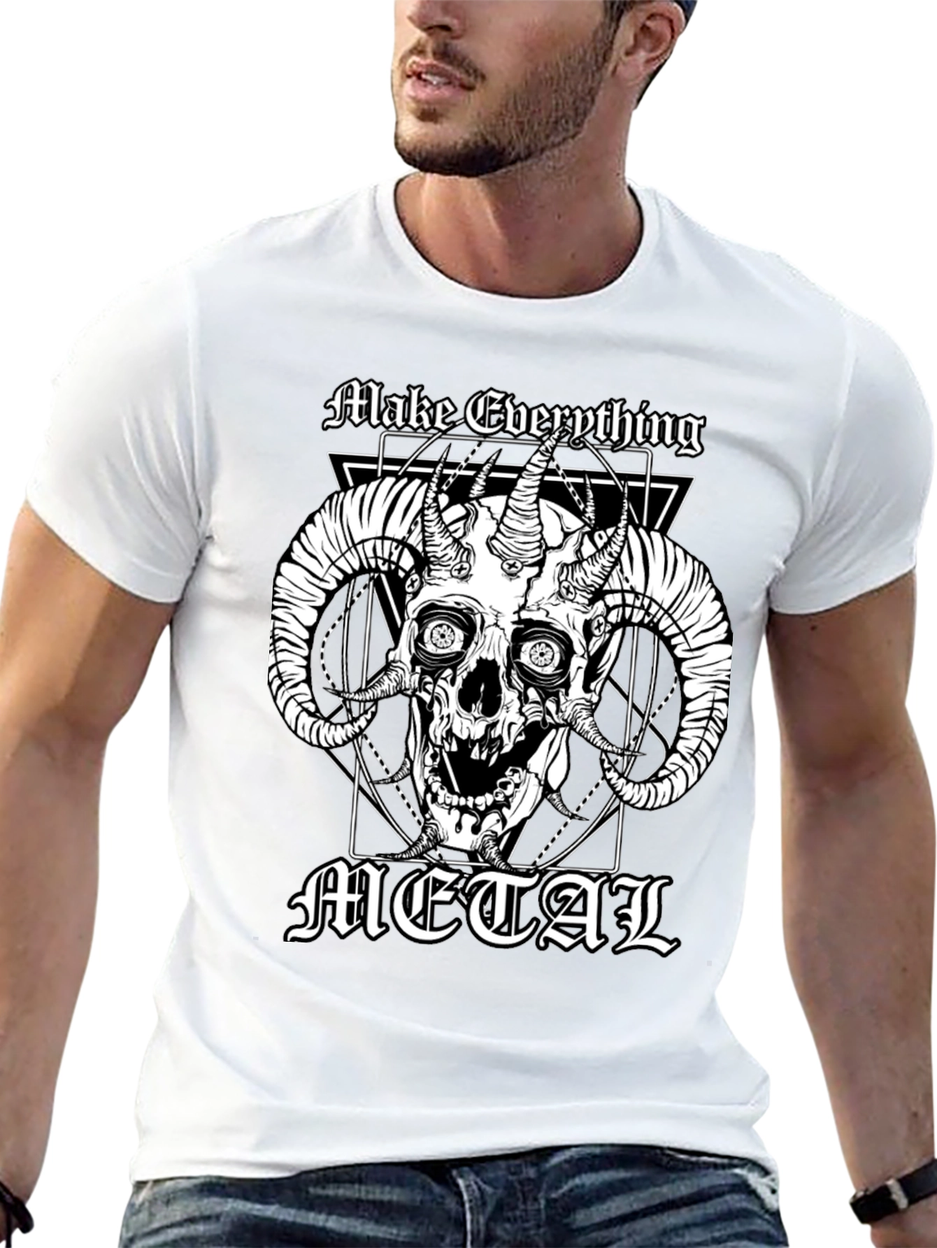 Make Everything Metal Skull Graphic Tee