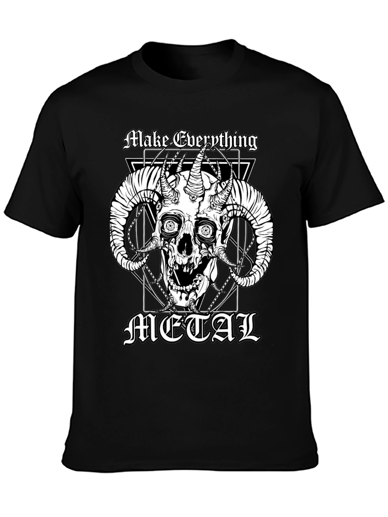 Make Everything Metal Skull Graphic Tee