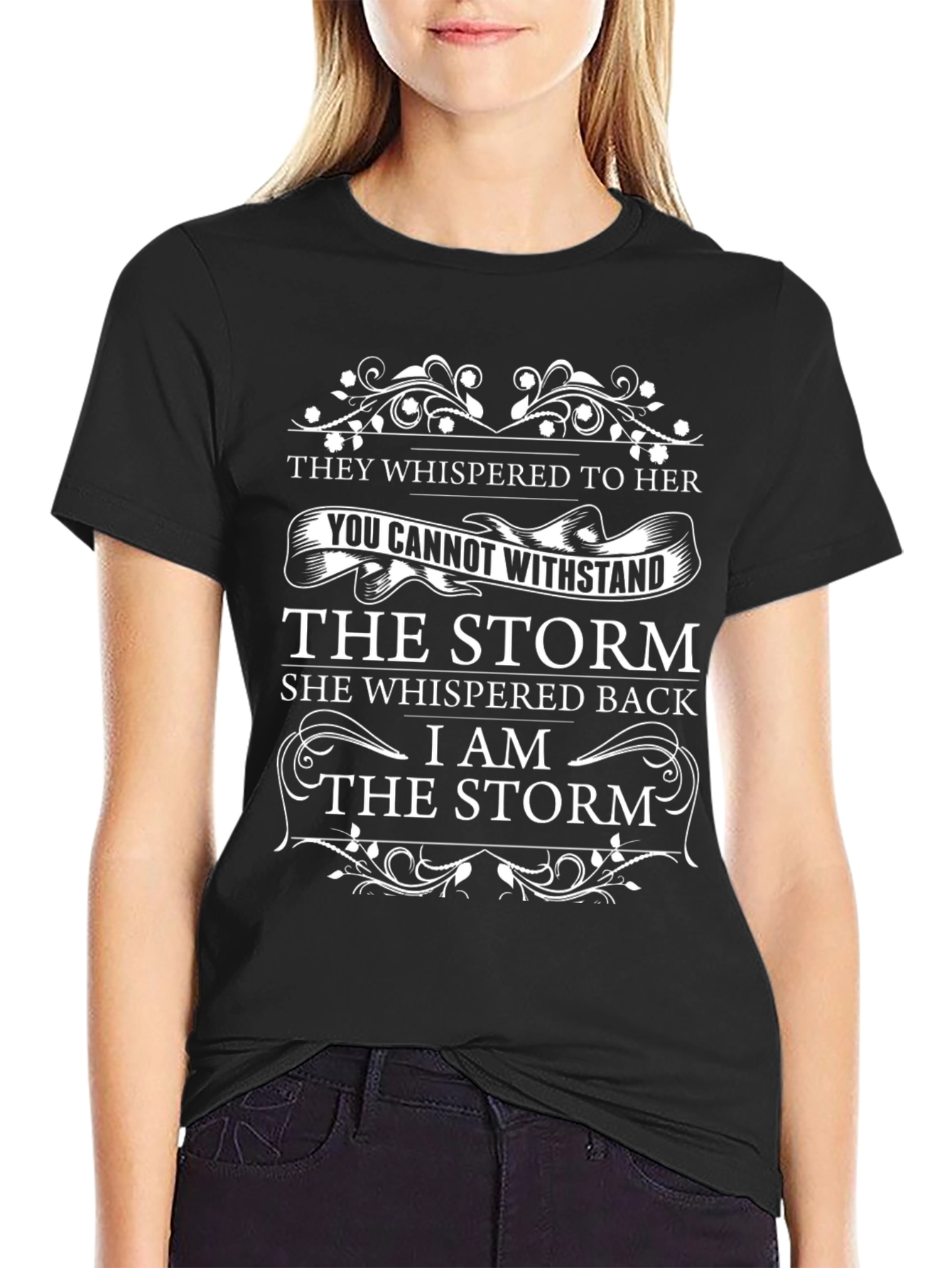 I Am the Storm Black Graphic T-Shirt
