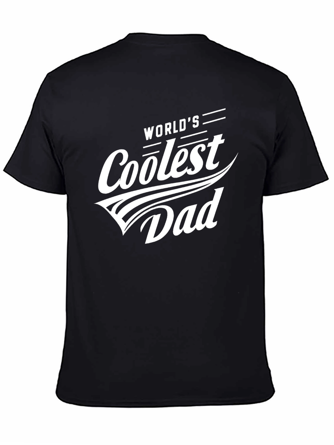 Worlds Coolest Dad Black T-Shirt