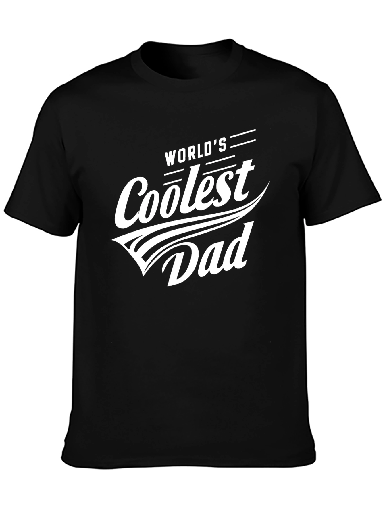 Worlds Coolest Dad Black T-Shirt