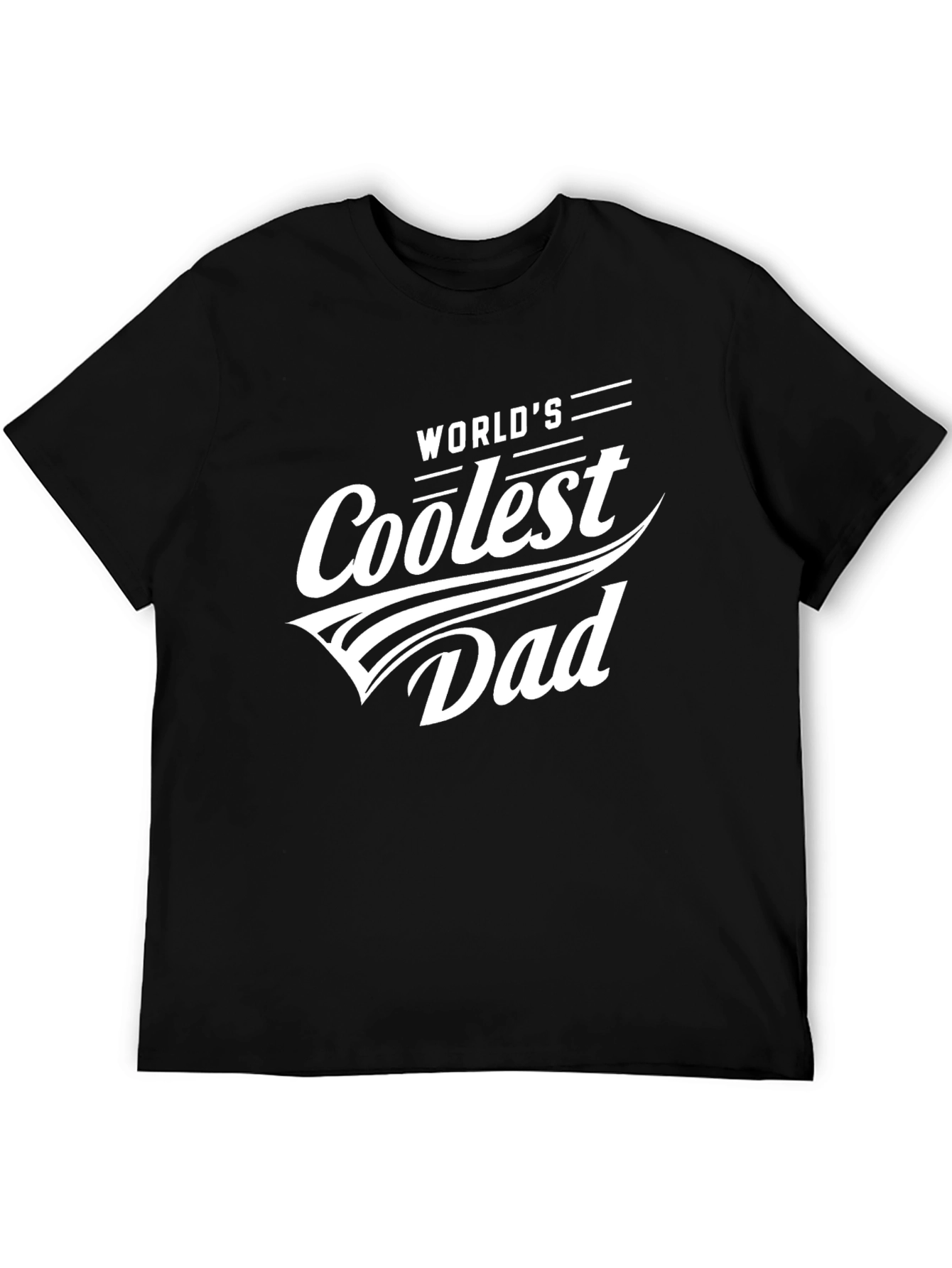 Worlds Coolest Dad Black T-Shirt