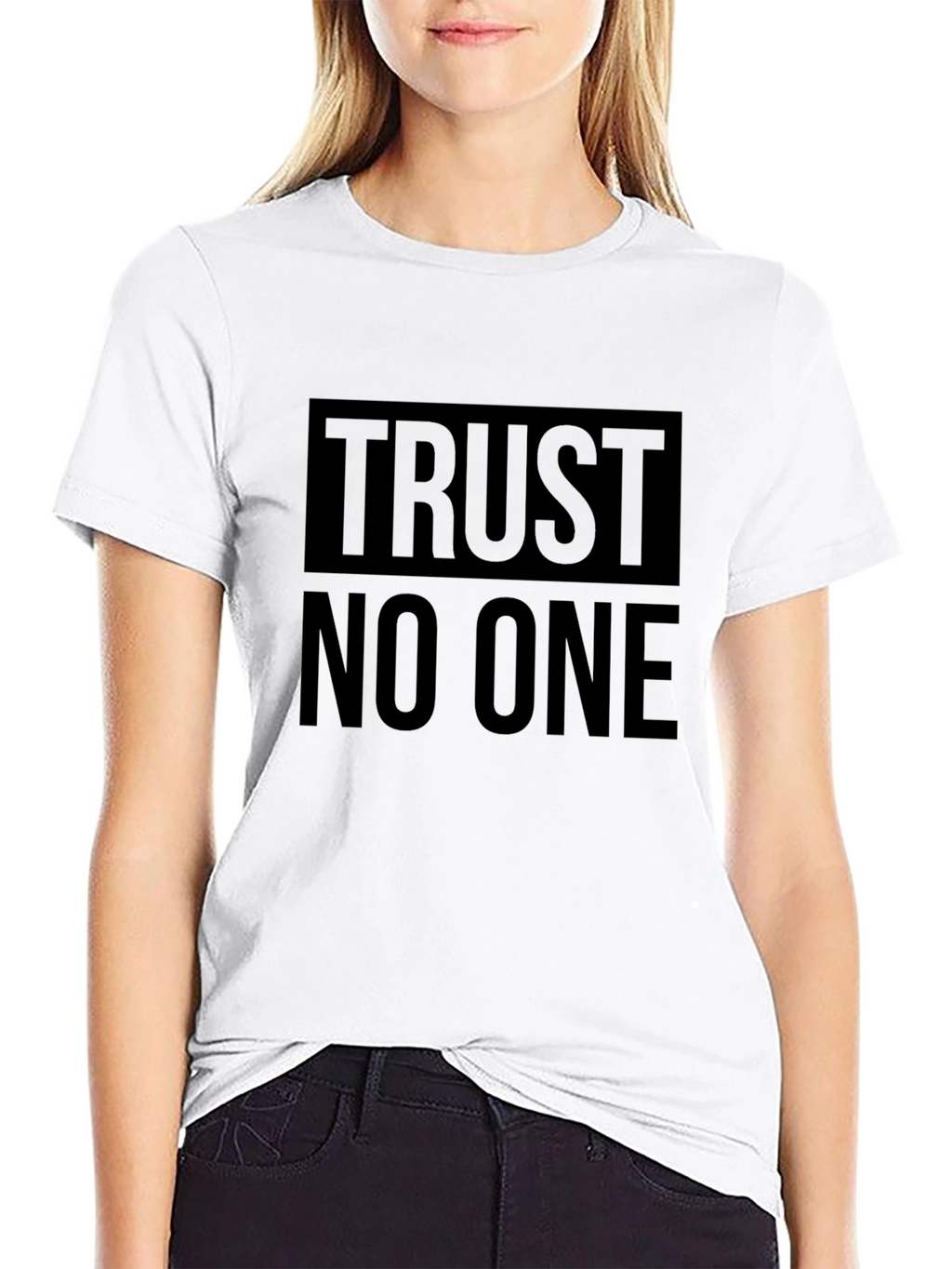Trust No One Graphic T-Shirt - Black