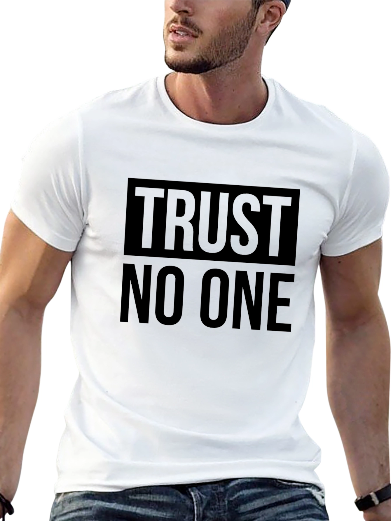 Trust No One Graphic T-Shirt - Black