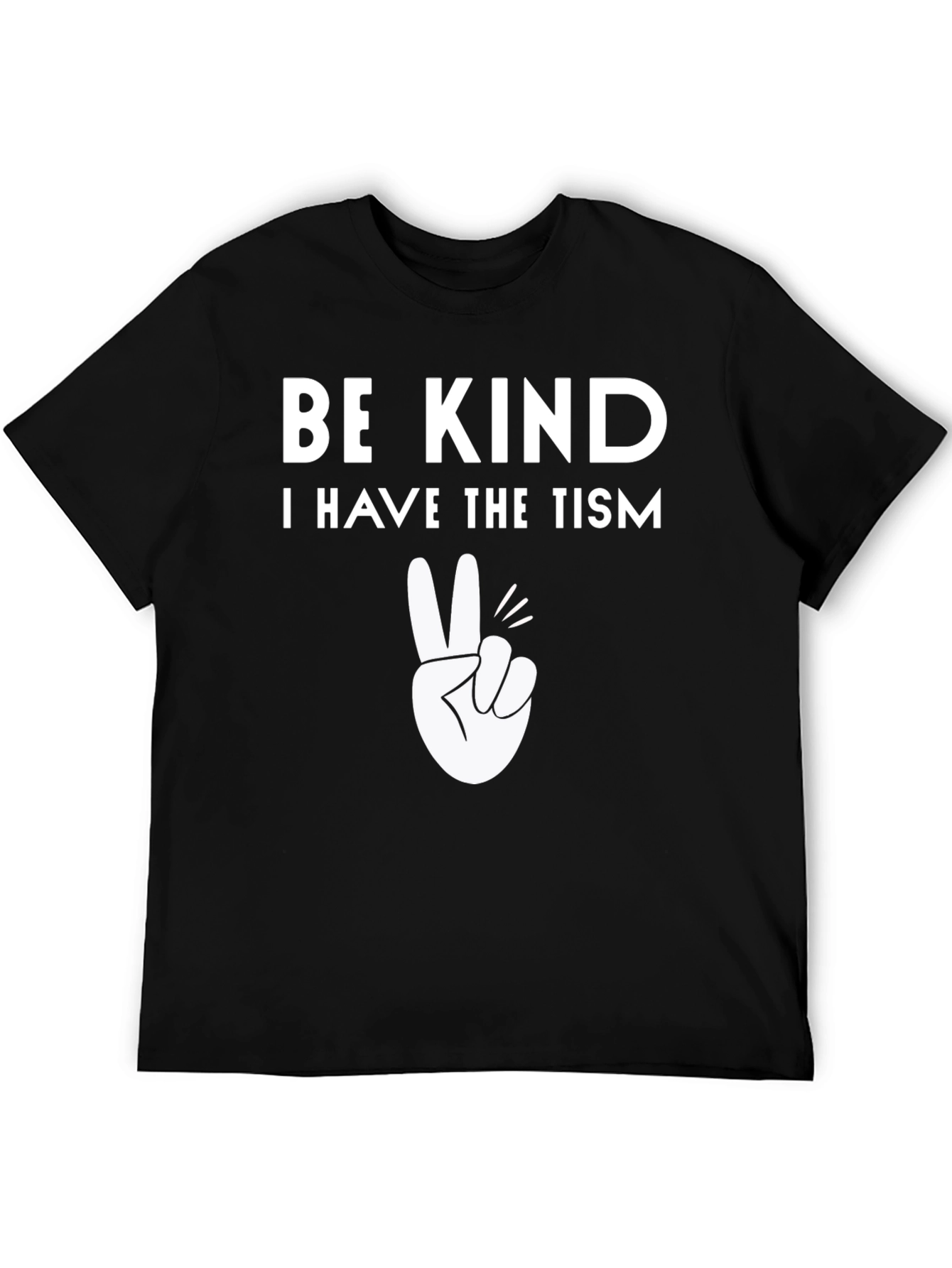 Be Kind Autism Awareness Tee - Black Cotton T-Shirt