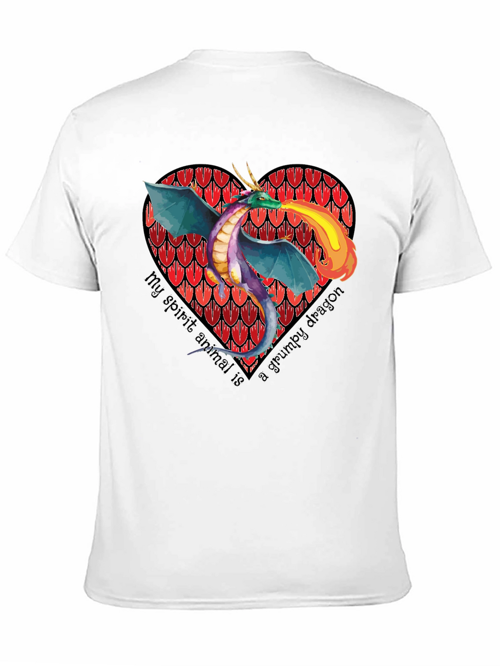 Grumpy Dragon Heart T-Shirt