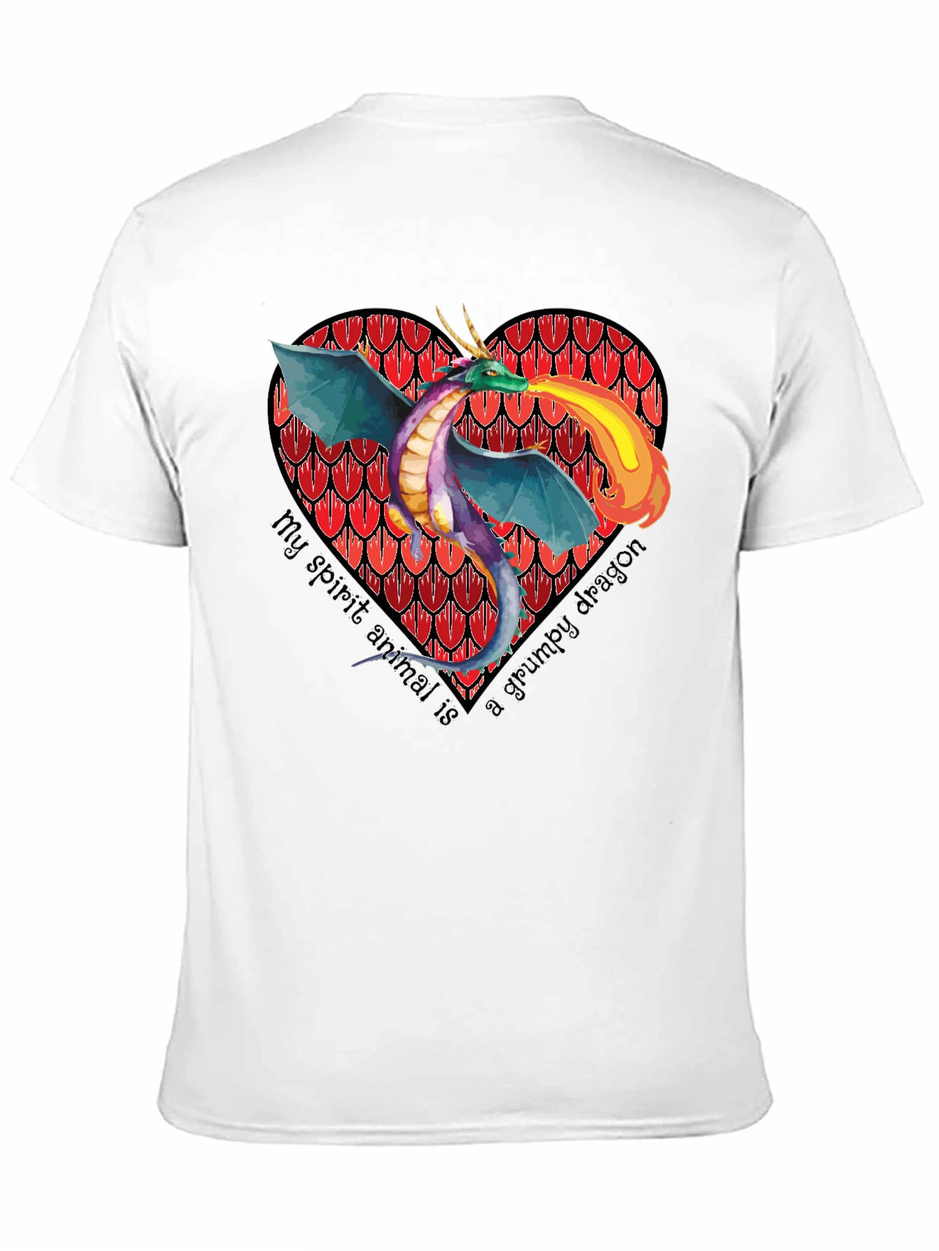 Grumpy Dragon Heart T-Shirt
