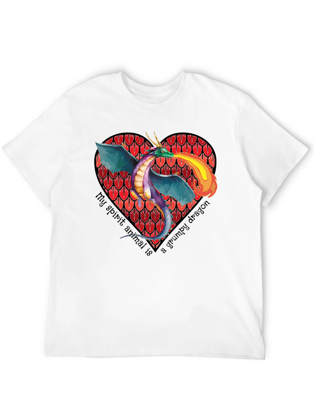 Grumpy Dragon Heart T-Shirt