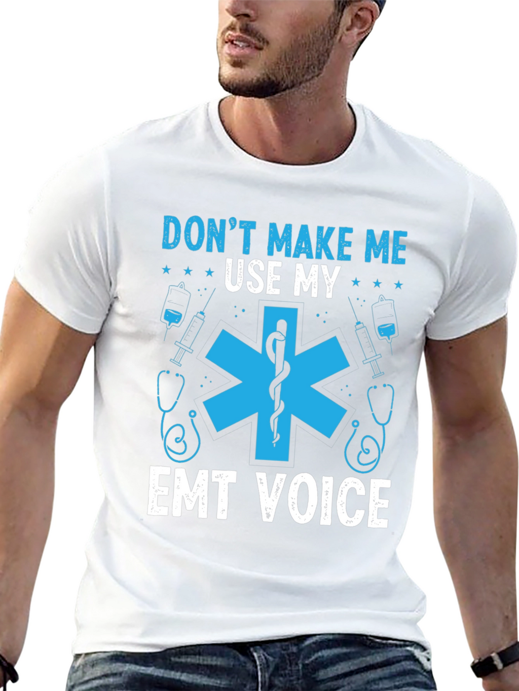 Dont Make Me Use My EMT Voice Graphic T-Shirt