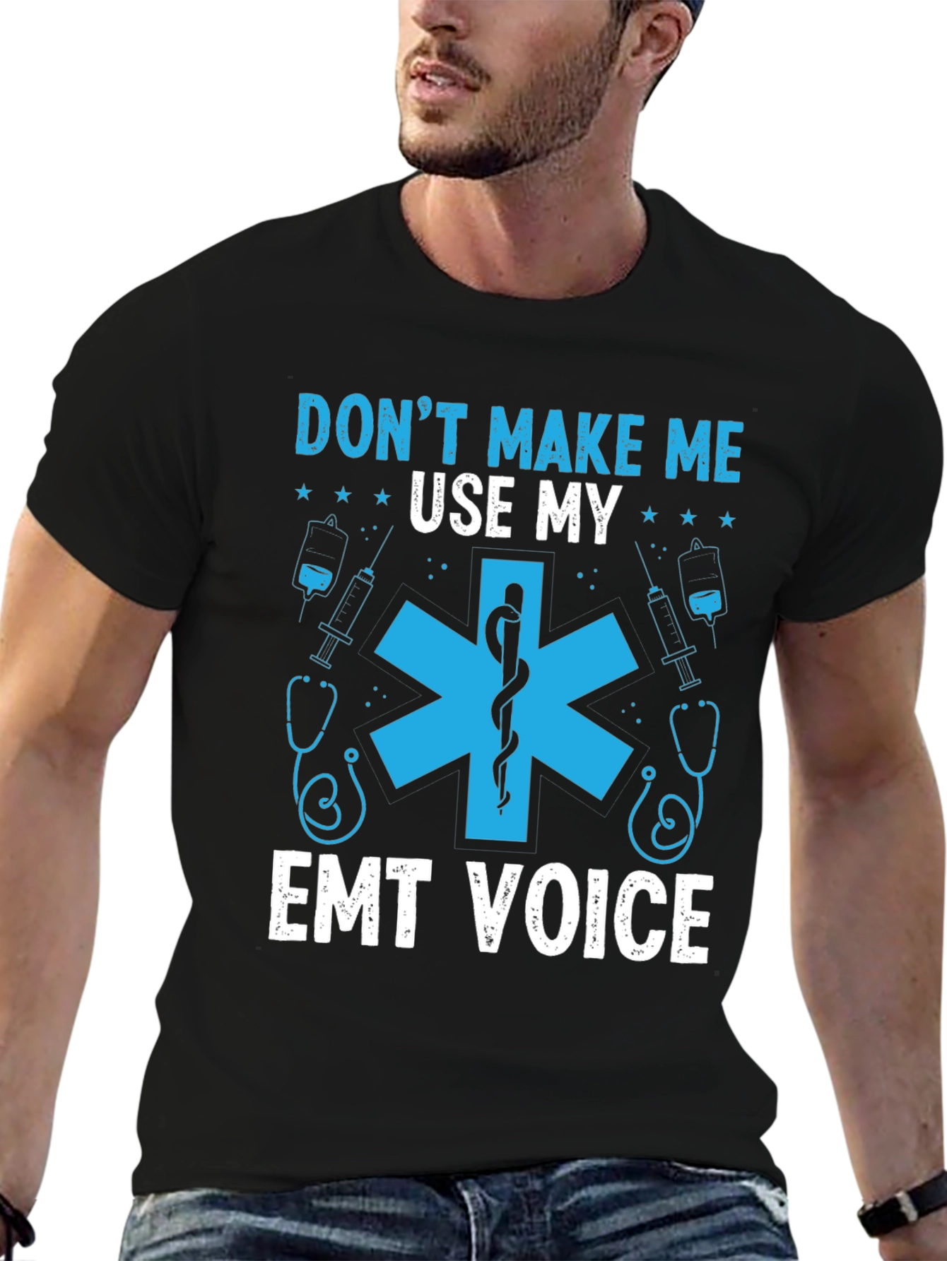 Dont Make Me Use My EMT Voice Graphic T-Shirt
