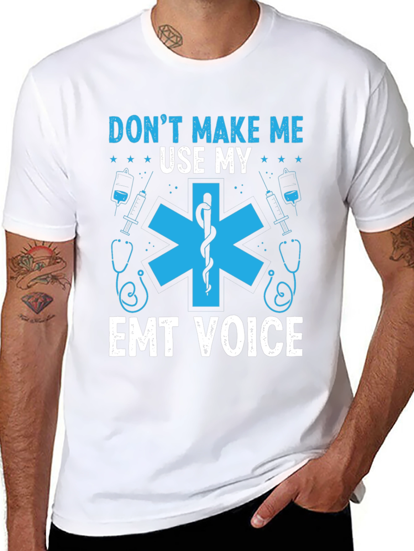 Dont Make Me Use My EMT Voice Graphic T-Shirt