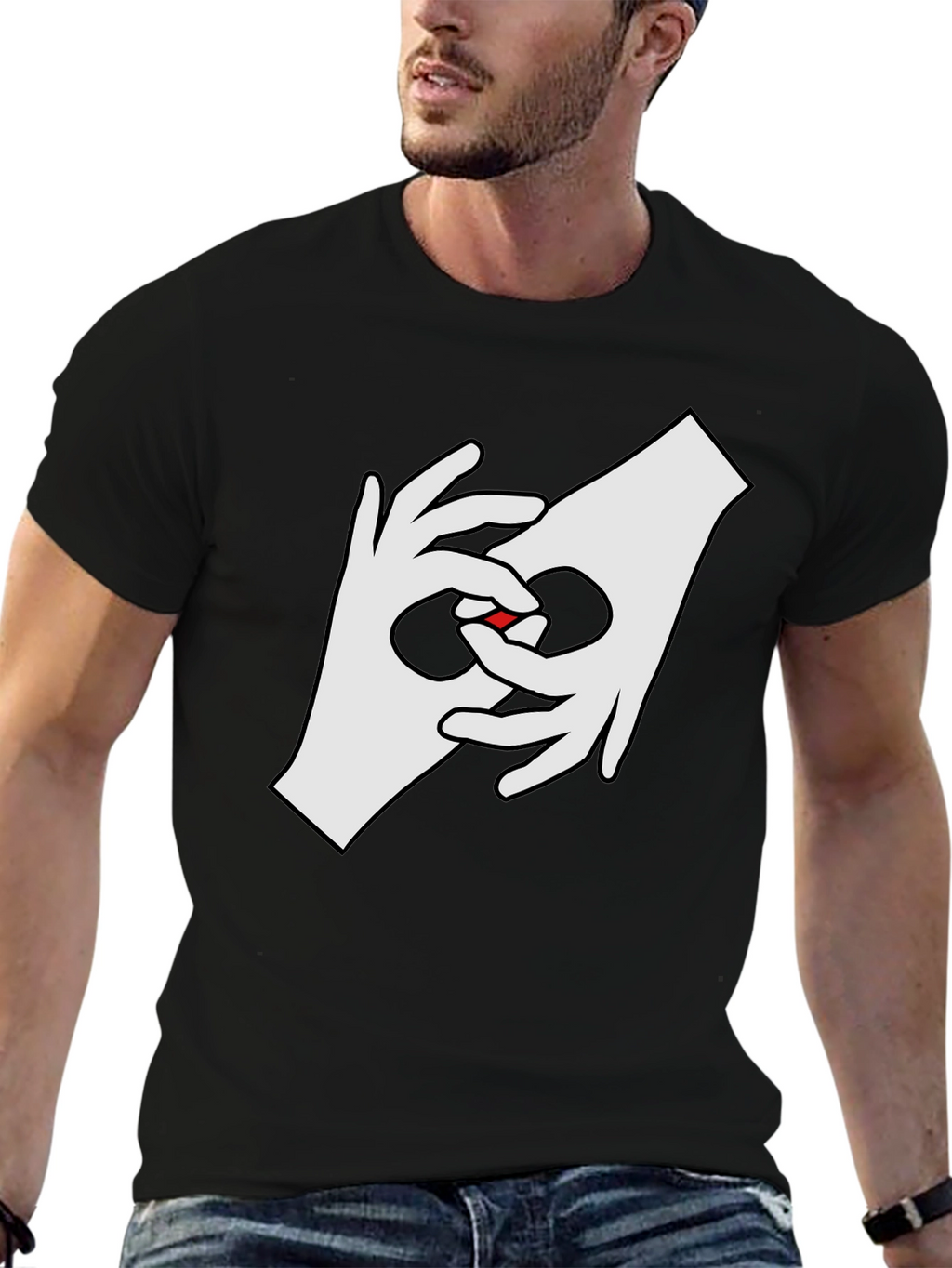 Cool Hands Graphic Tee - Black