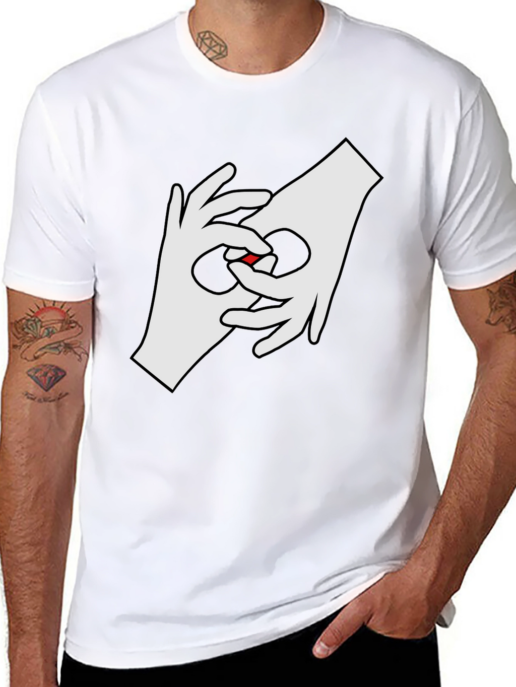 Cool Hands Graphic Tee - Black