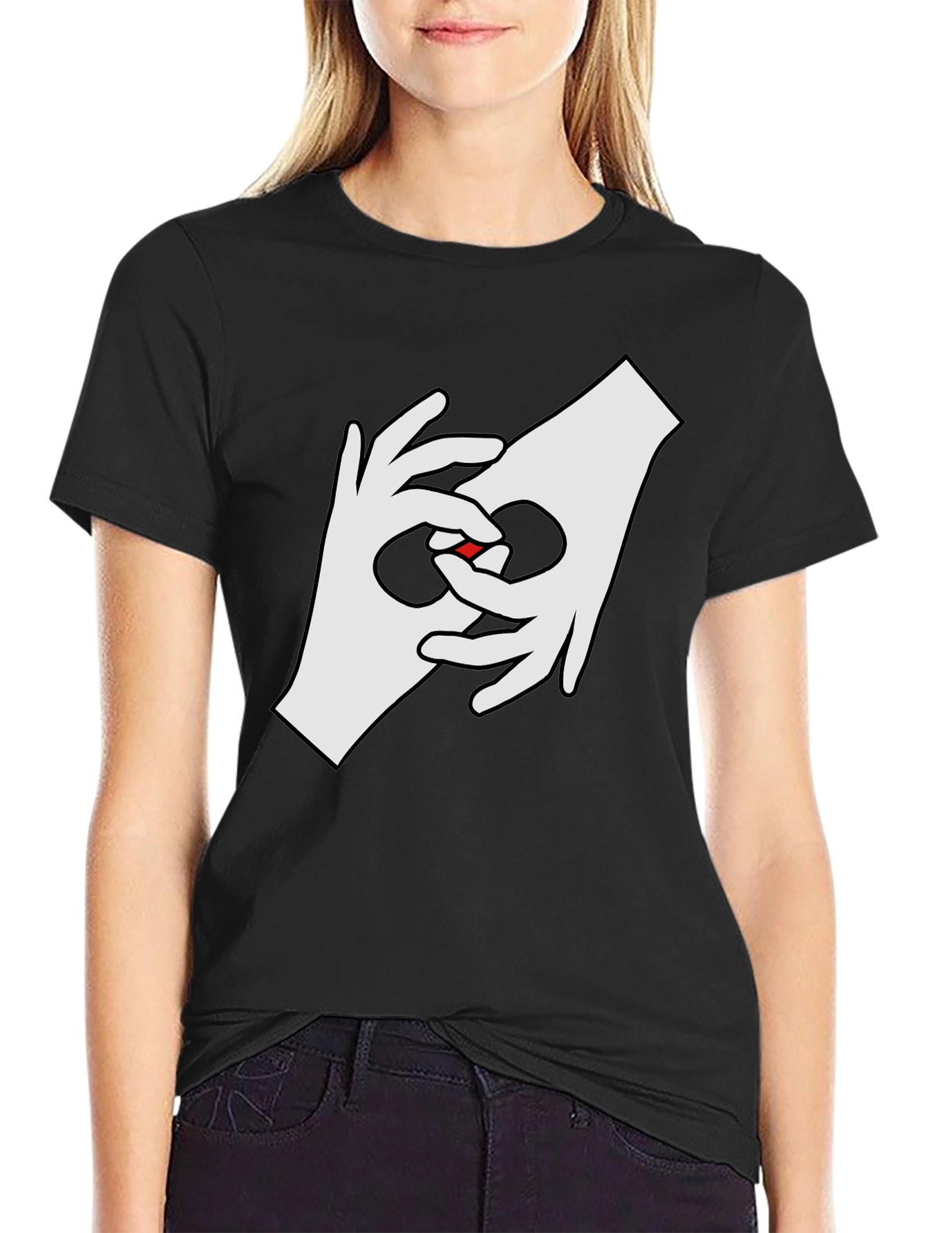 Cool Hands Graphic Tee - Black