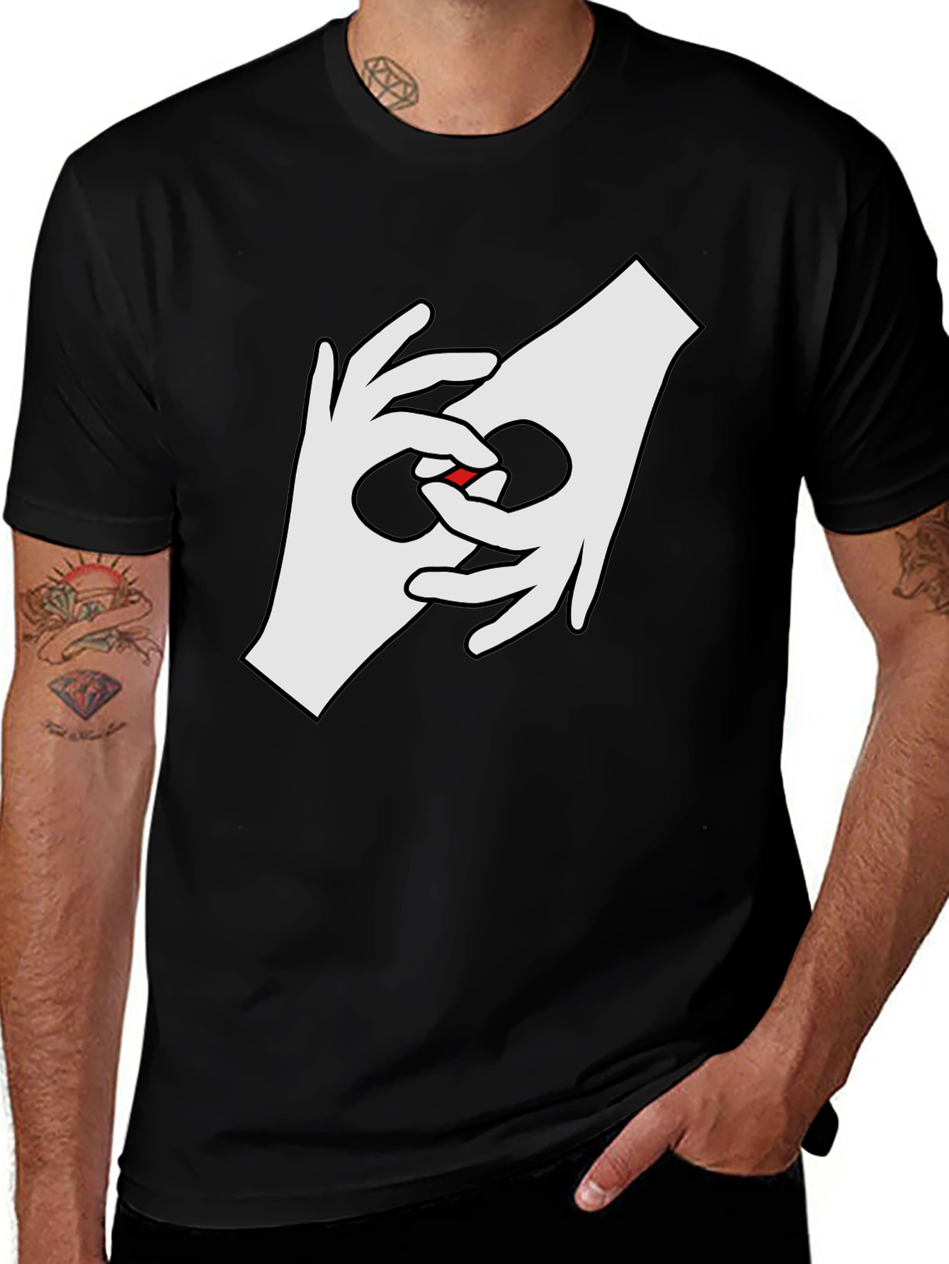 Cool Hands Graphic Tee - Black