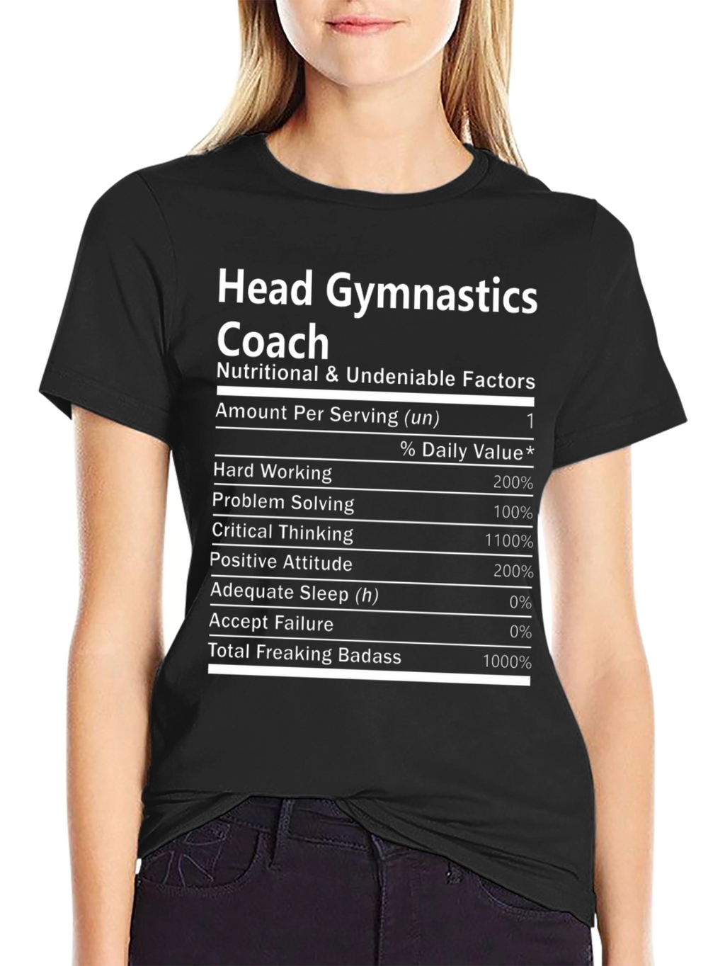 Head Gymnastics Coach Nutrition Facts T-Shirt