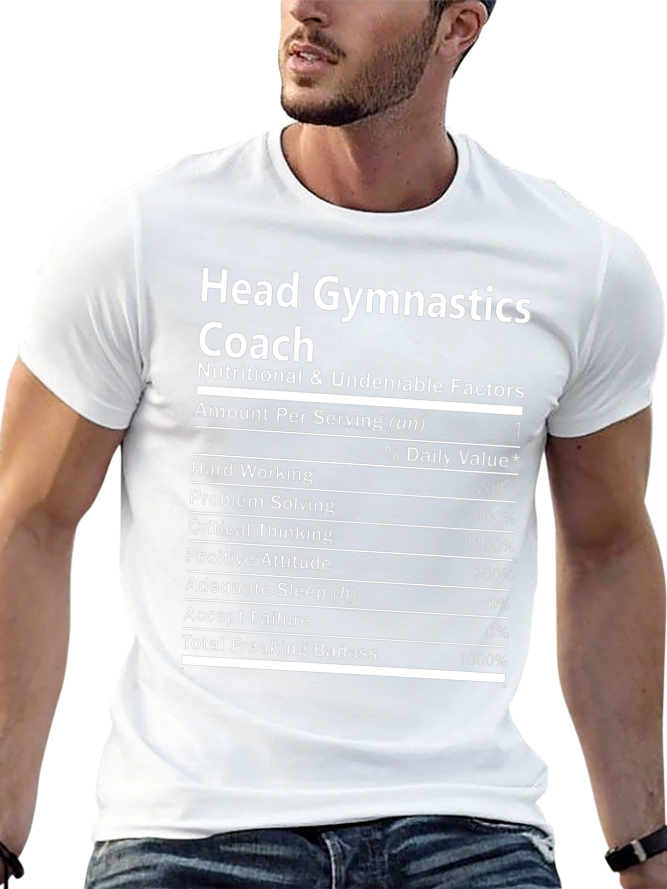 Head Gymnastics Coach Nutrition Facts T-Shirt