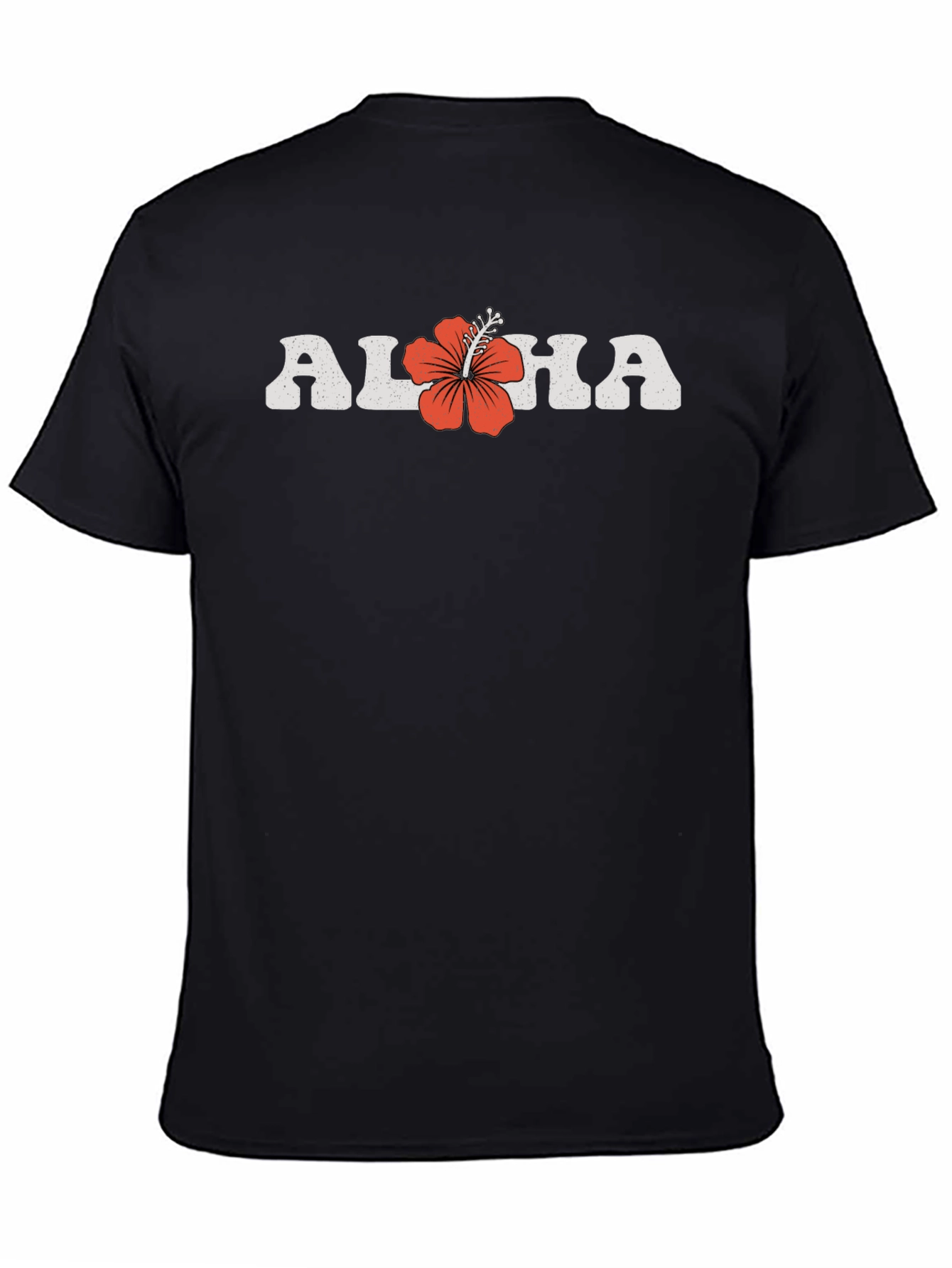 Retro Aloha Graphic Tee - Tropical Hibiscus Design