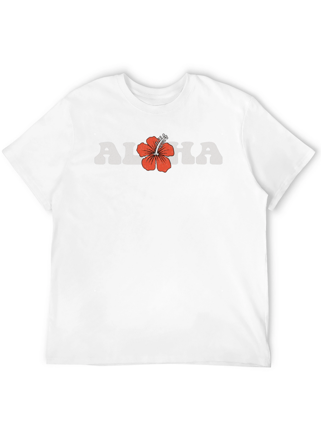Retro Aloha Graphic Tee - Tropical Hibiscus Design