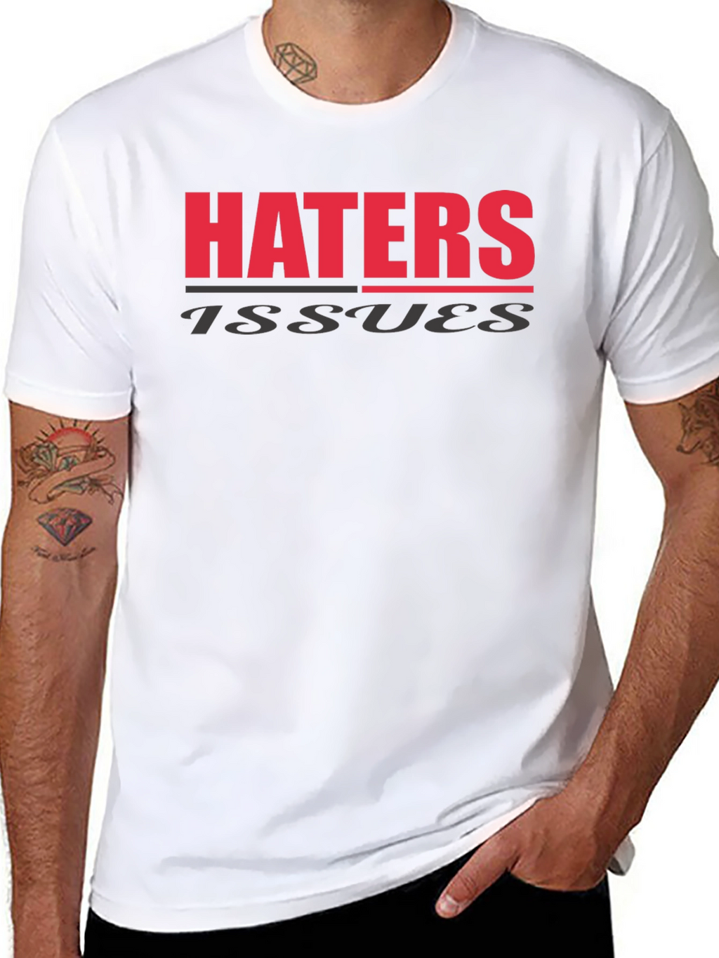 Haters Issues T-Shirt Black Cotton Blend