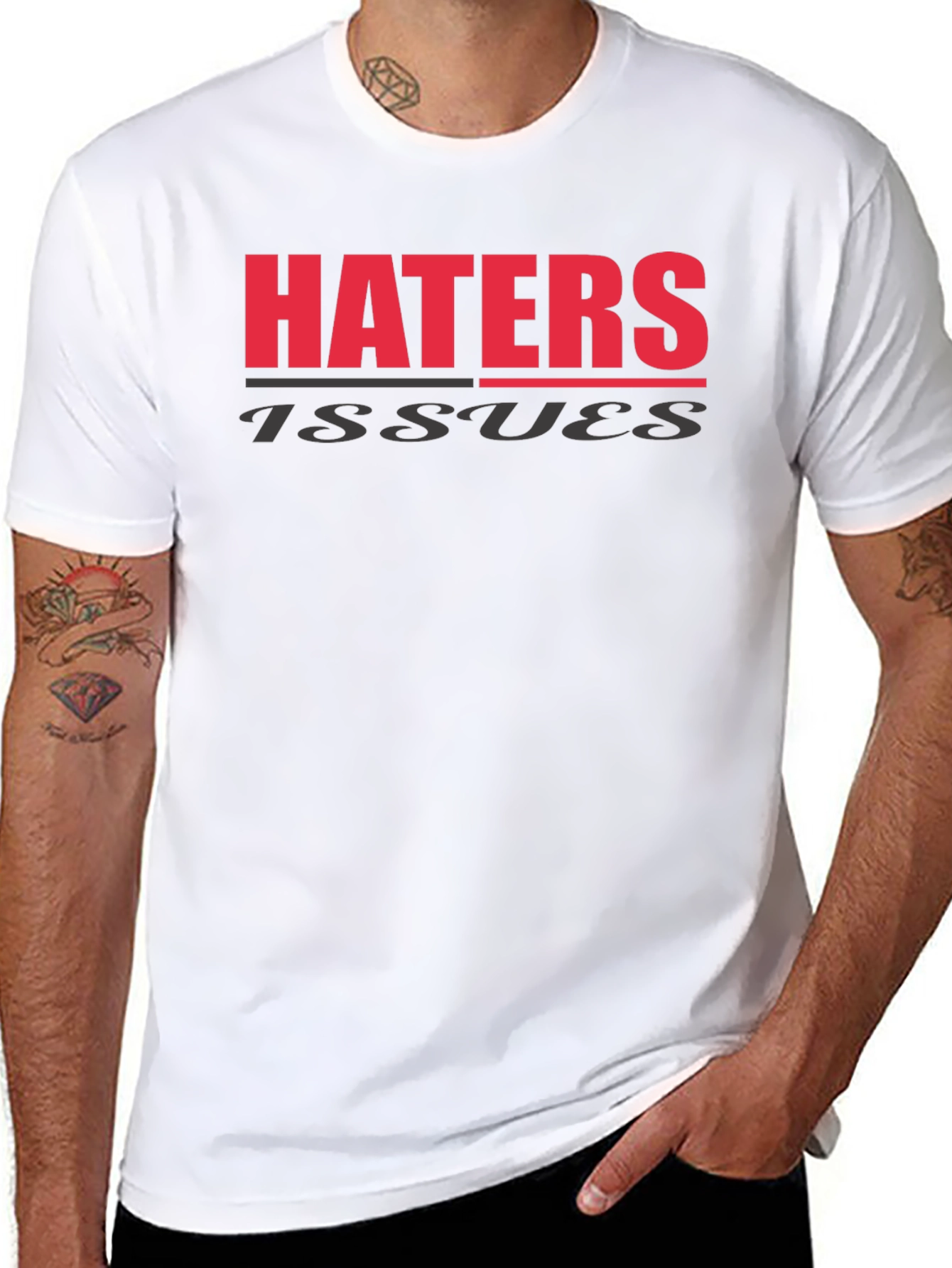 Haters Issues T-Shirt Black Cotton Blend