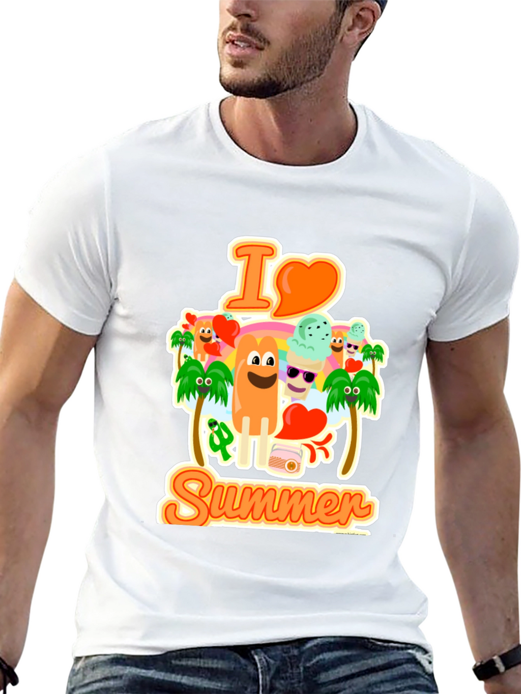 I Love Summer Graphic T-Shirt