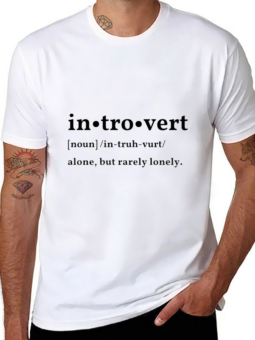 Introvert Definition Black T-Shirt
