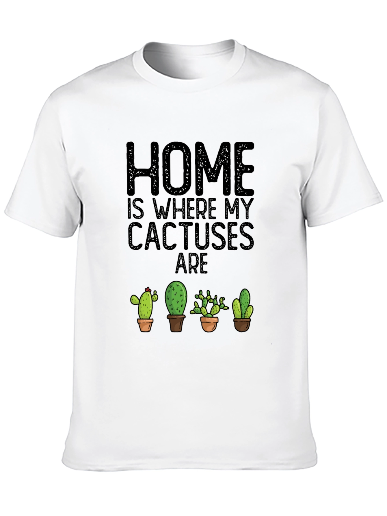 Cactus Lover Black T-Shirt